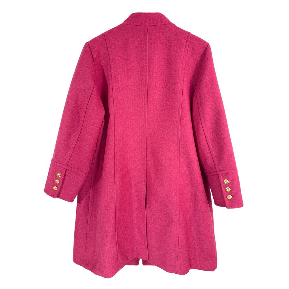 Talbots Pink Military Coat Women’s Plus Size 14W Wool Blend Gold Button Jacket - Picture 5 of 14